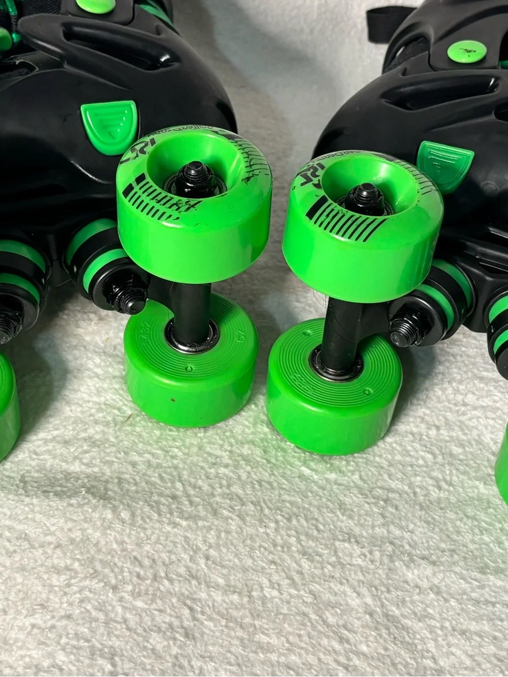 Roller Derby Kids Quad Roller Skates - Black with Green Accents